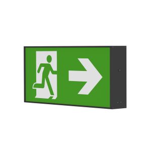 Enkelzijdig groot nood uitgangsbord