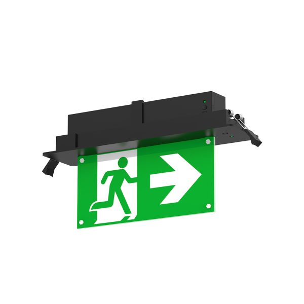 Inbouwkit noodverlichting zwart