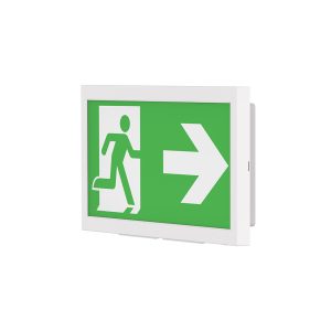 Nood uitgangbord muur