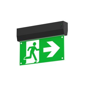 Nooduitgangsbord zwart