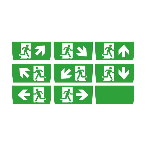 Pictogrammen LED uitgangsbord dubbelzijdig