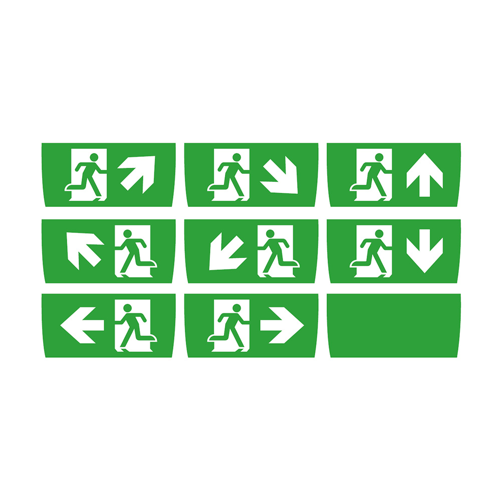 Pictogrammen LED uitgangsbord dubbelzijdig